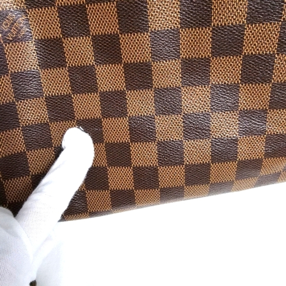 Louis Vuitton Damier Ebene Canvas Brown Black Shoulder Bag - Picture 12 of 13